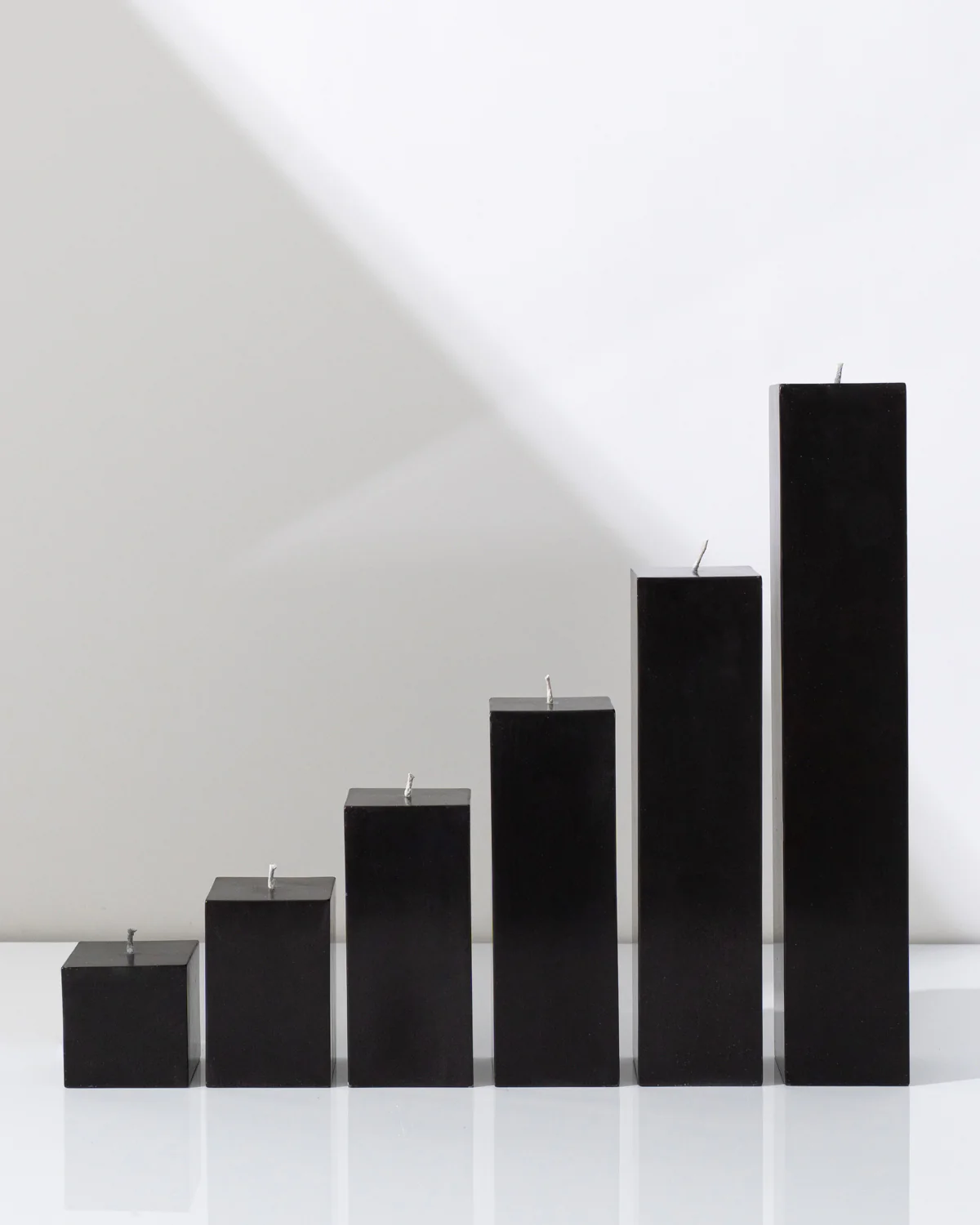 Black Square Pillar Candles XXL - Image 2
