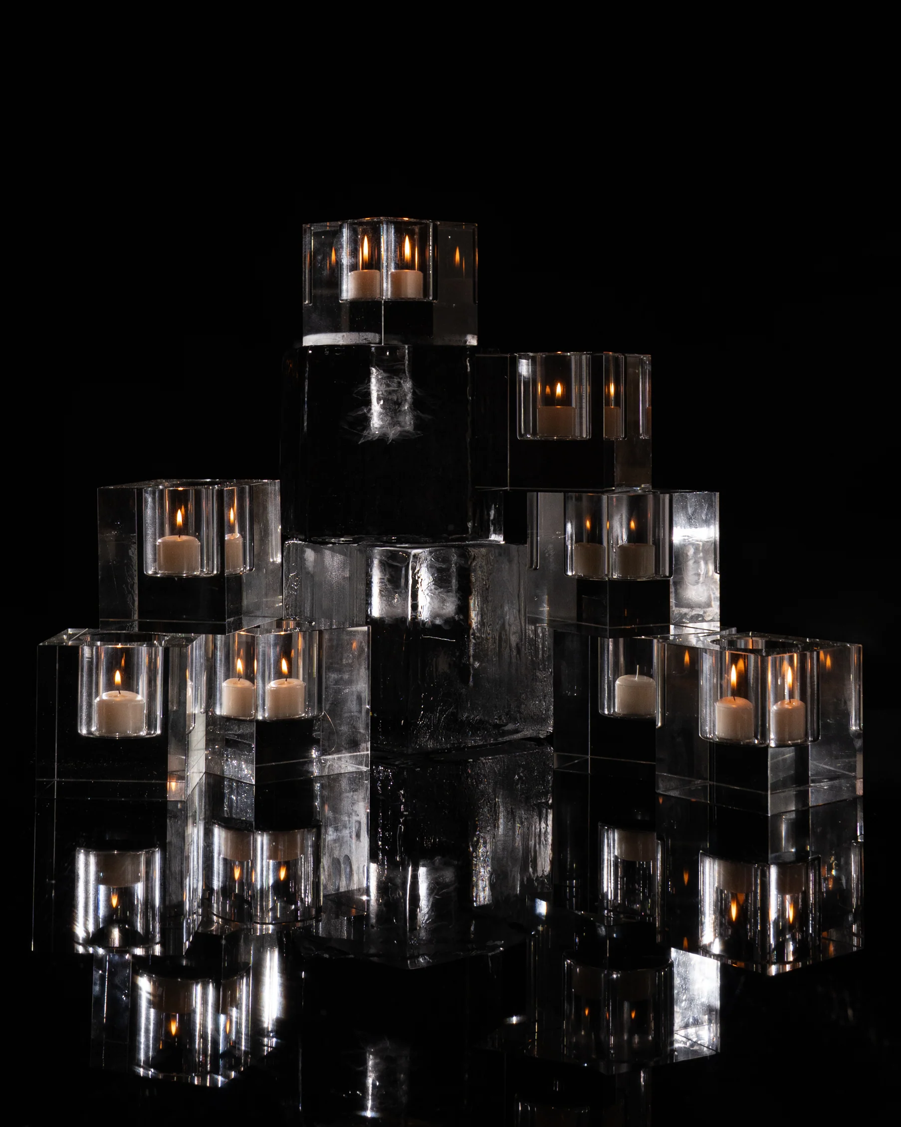 Cube | Crystal Glass Votive Holder - Image 2