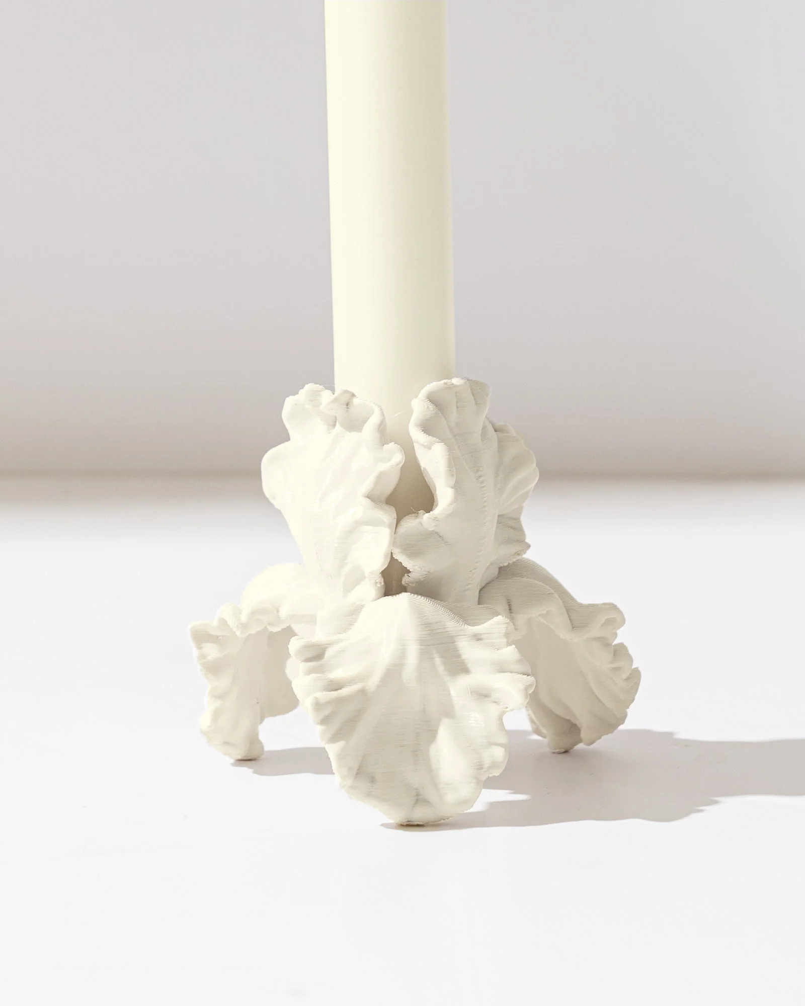 Ivory | Flower Candle Holder Set of 2 - Image 3