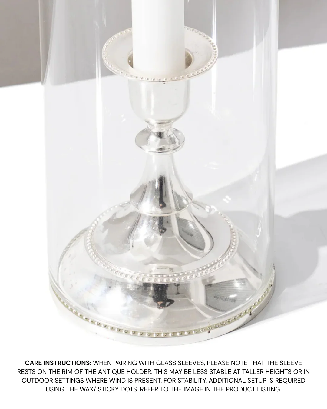 Short | Antique Silver Holder - Image 3